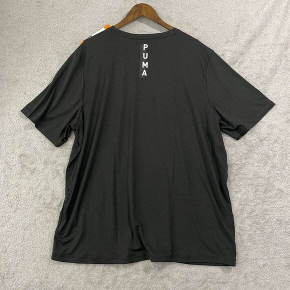 NEW Puma Mens XXL Active Black T-Shirt 100% Polyester Lightweight Comfortable - Picture 3 of 8